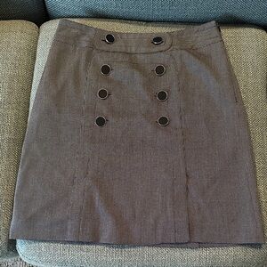 Loft Button Front Midi Skirt